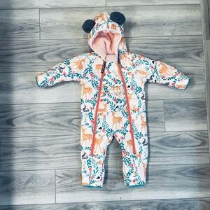 Obermeyer Floral and Deer Print Kids snow suit